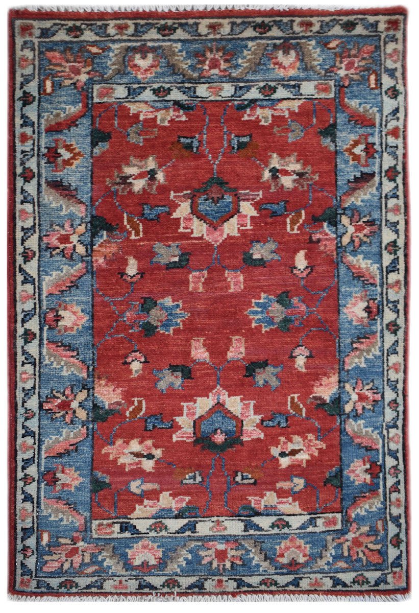 Handmade Mini Chobi Rug | 92 x 62 cm | 3' x 2' - Najaf Rugs & Textile