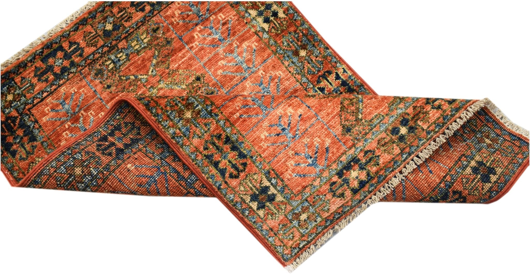 Handmade Mini Chobi Rug | 92 x 63 cm | 3' x 2'1" - Najaf Rugs & Textile