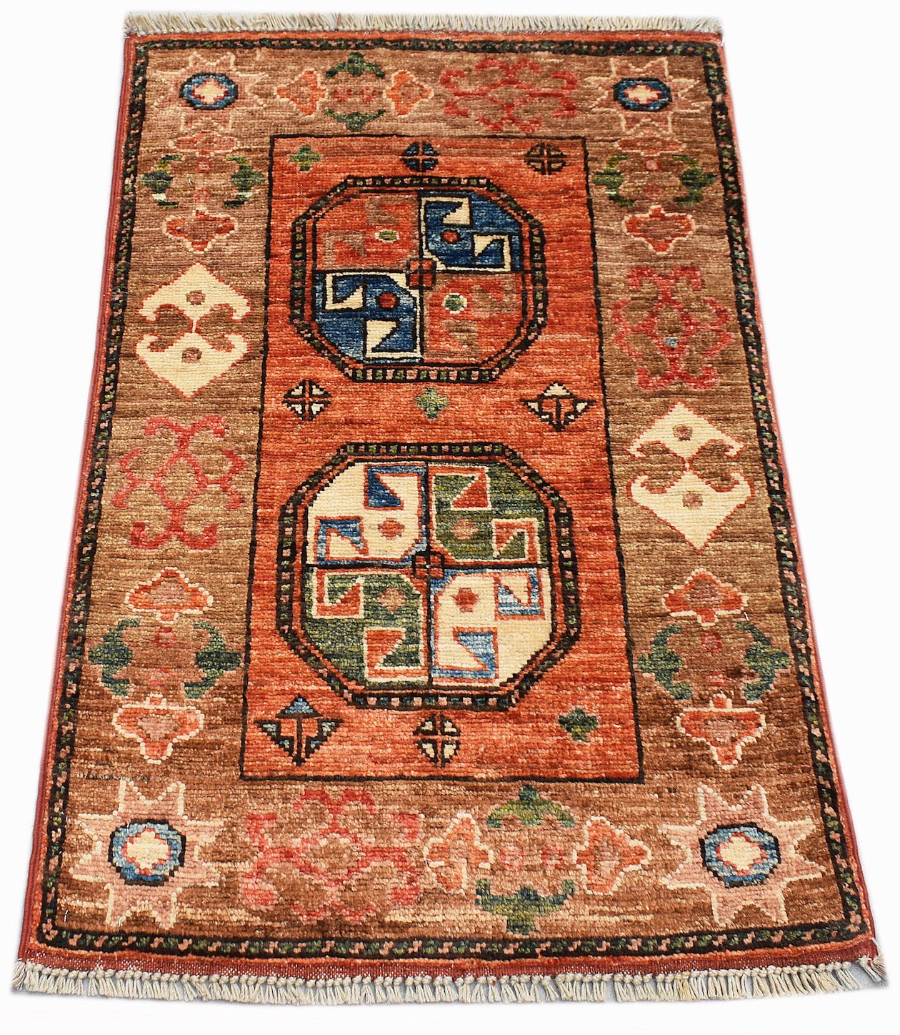 Handmade Mini Chobi Rug | 93 x 61 cm | 3'1" x 2' - Najaf Rugs & Textile