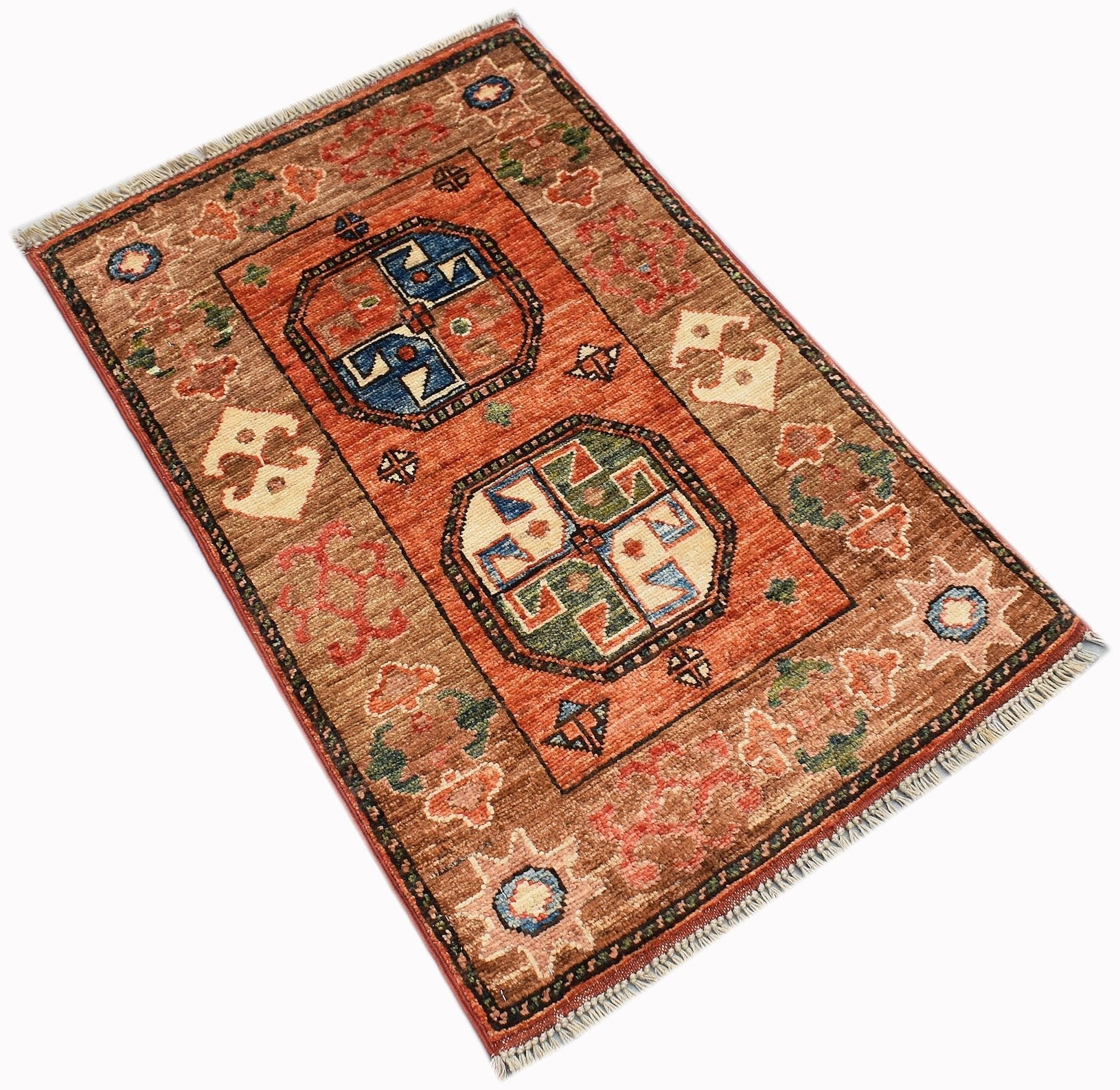 Handmade Mini Chobi Rug | 93 x 61 cm | 3'1" x 2' - Najaf Rugs & Textile