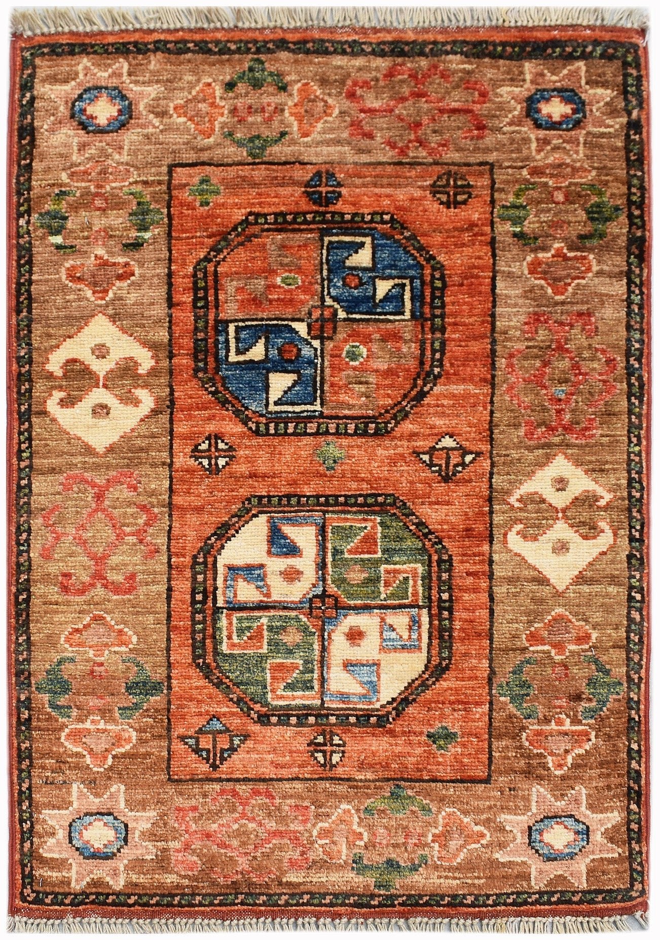 Handmade Mini Chobi Rug | 93 x 61 cm | 3'1" x 2' - Najaf Rugs & Textile