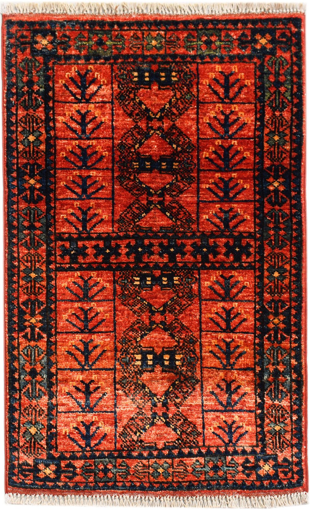 Handmade Mini Chobi Rug | 94 x 60 cm | 3'1" x 2' - Najaf Rugs & Textile