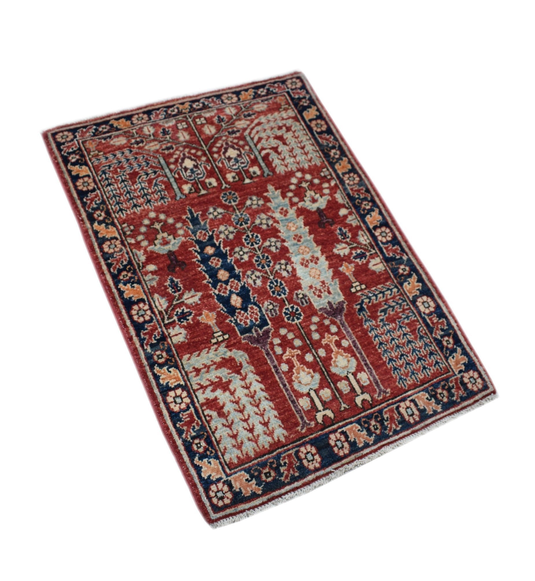 Handmade Mini Chobi Rug | 94 x 64 cm | 3'11" x 2'1" - Najaf Rugs & Textile