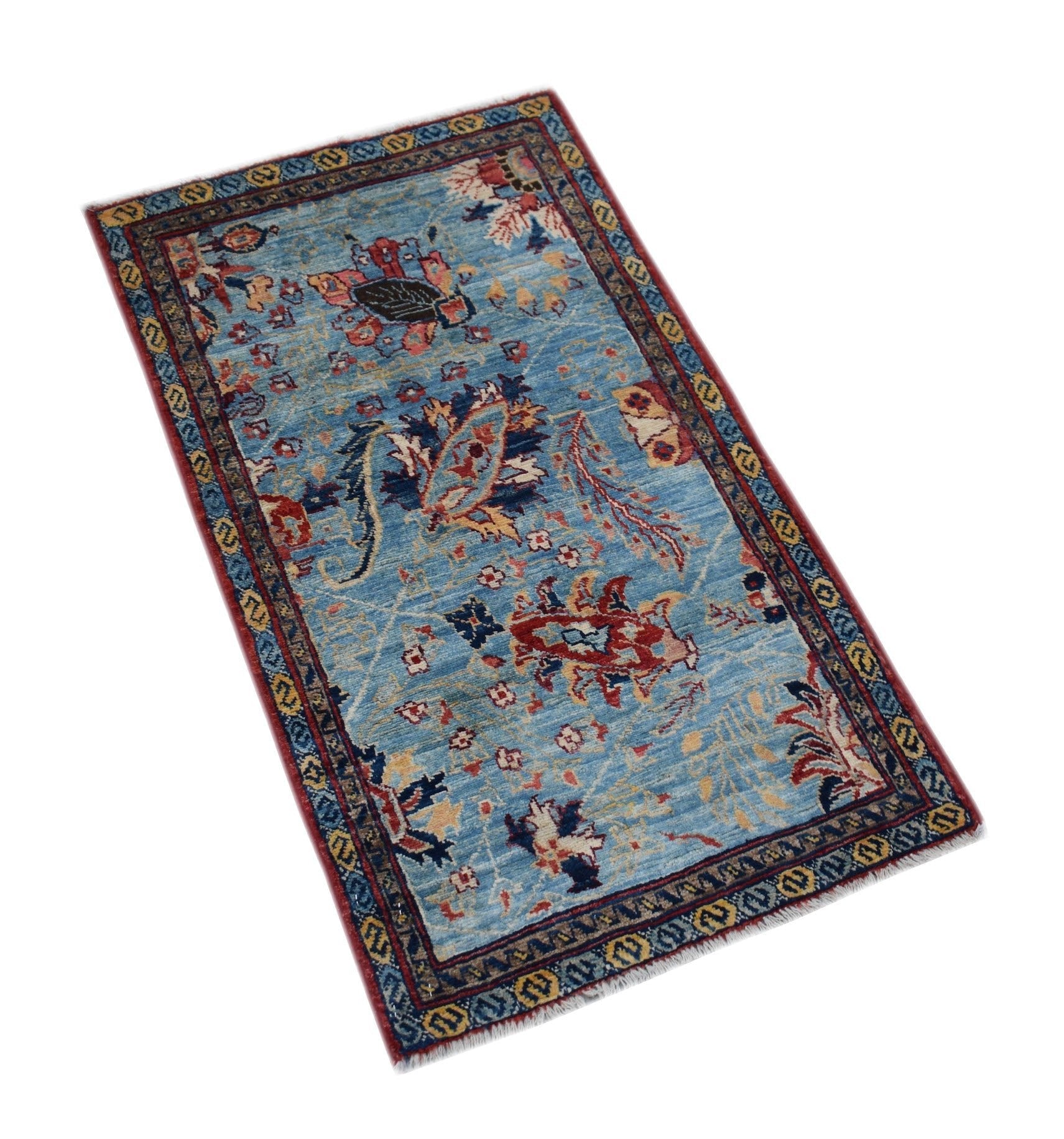 Handmade Mini Chobi Rug | 96 x 55 cm | 3'2" x 1'9" - Najaf Rugs & Textile