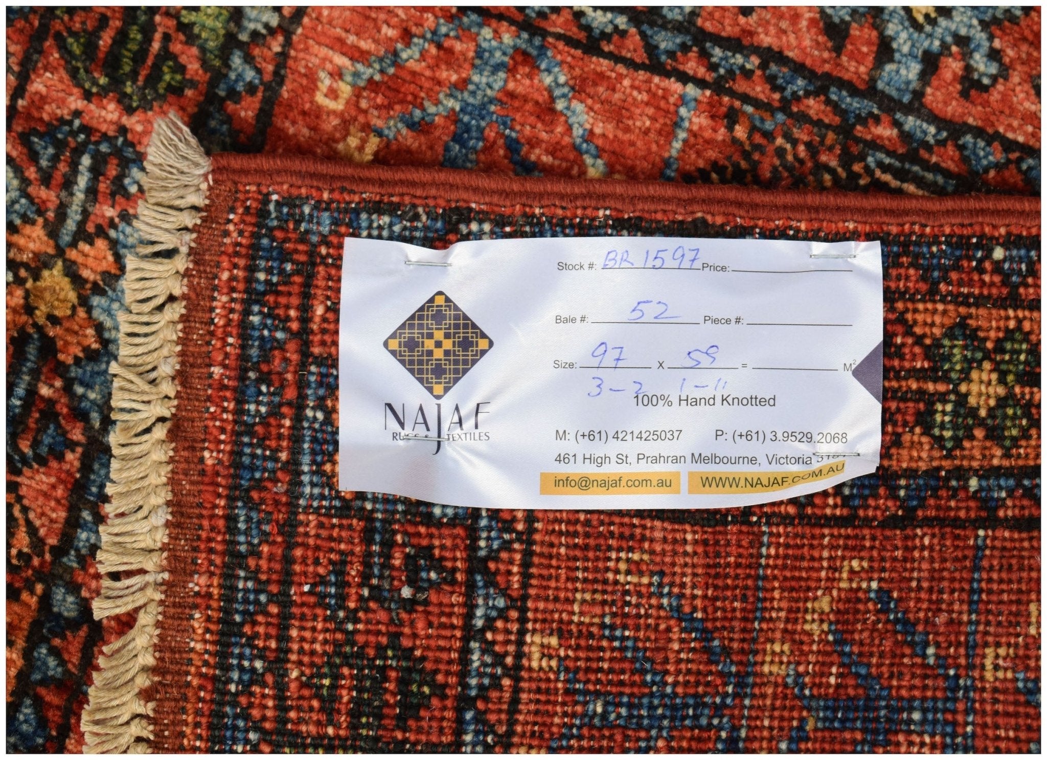 Handmade Mini Chobi Rug | 97 x 59 cm | 3'2" x 1'11" - Najaf Rugs & Textile