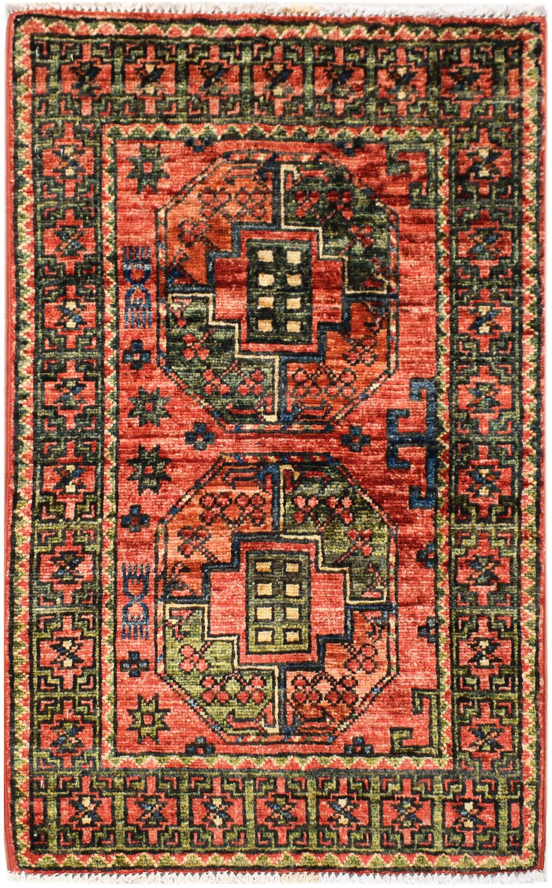 Handmade Mini Chobi Rug | 97 x 61 cm | 3'2" x 2' - Najaf Rugs & Textile