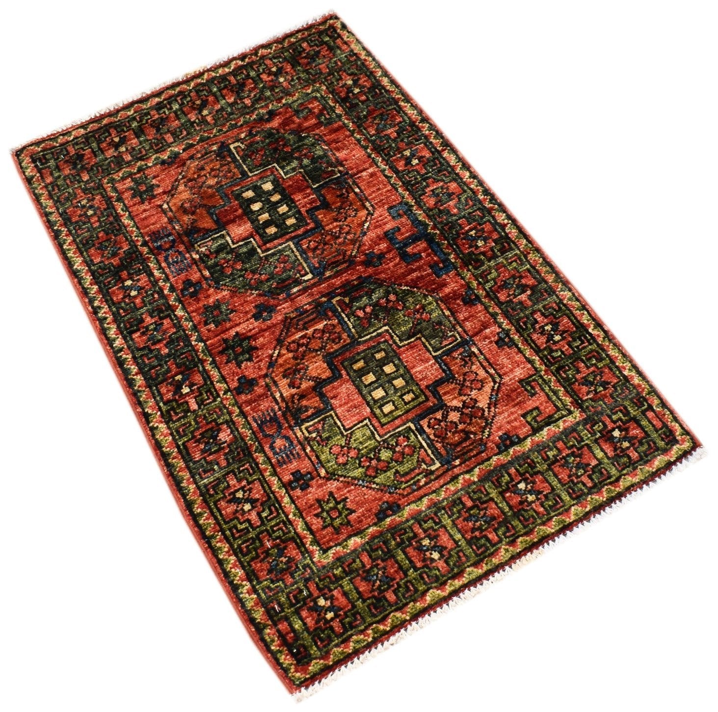 Handmade Mini Chobi Rug | 97 x 61 cm | 3'2" x 2' - Najaf Rugs & Textile