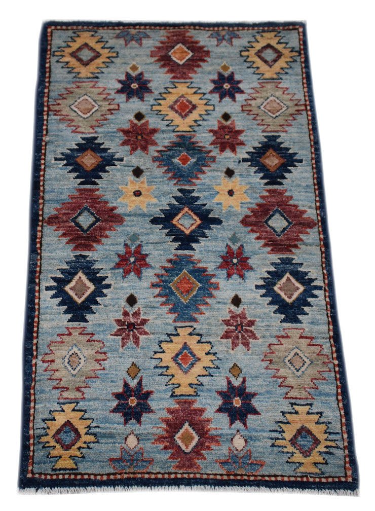 Handmade Mini Chobi Rug | 98 x 54 cm | 3'2" x 1'9" - Najaf Rugs & Textile