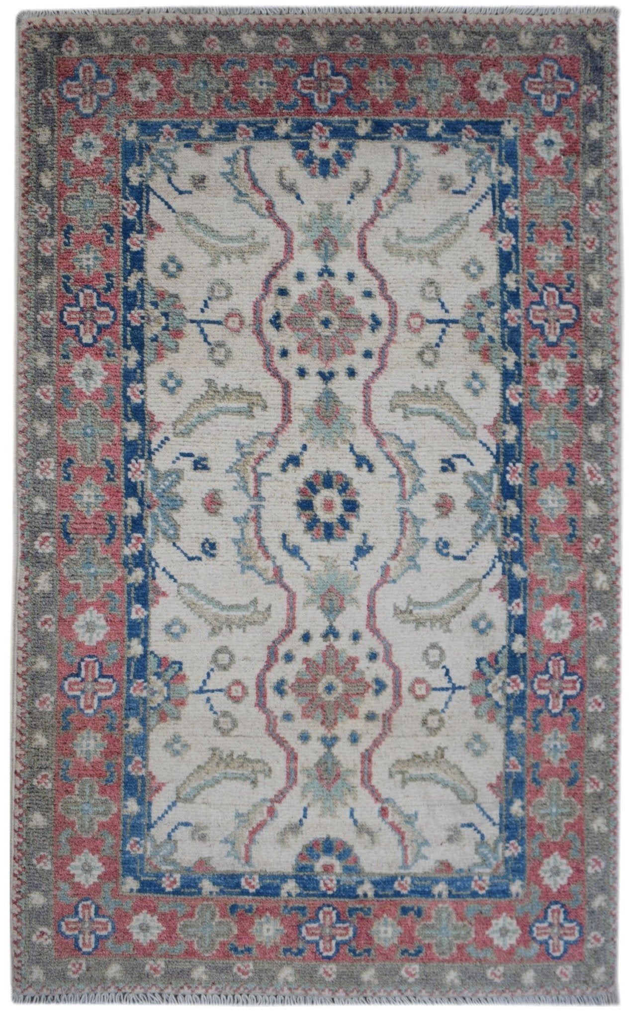 Handmade Mini Kazakh Rug | 100 x 60 cm | 3'2" x 1'11" - Najaf Rugs & Textile