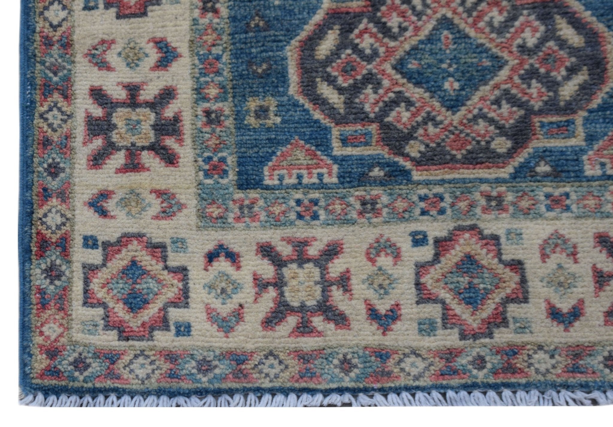 Handmade Mini Kazakh Rug | 86 x 59 cm | 2'10" x 1'11" - Najaf Rugs & Textile