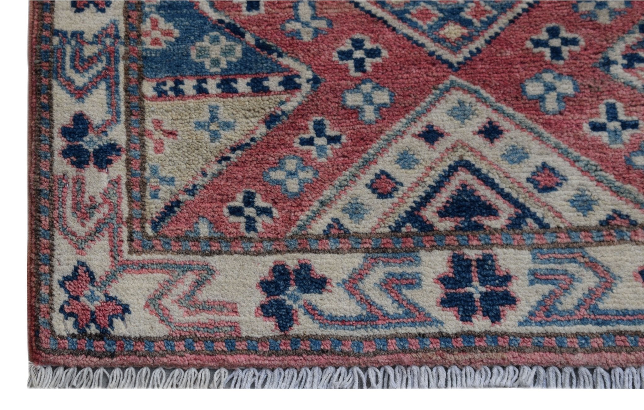 Handmade Mini Kazakh Rug | 87 x 60 cm | 2'10" x 2' - Najaf Rugs & Textile