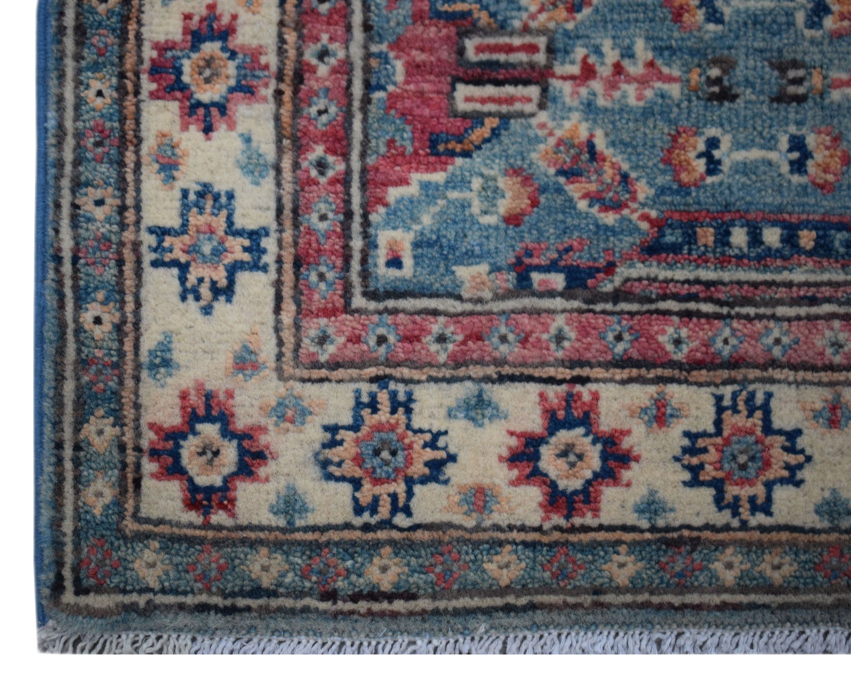 Handmade Mini Kazakh Rug | 87 x 64 cm | 2'10" x 2'1" - Najaf Rugs & Textile