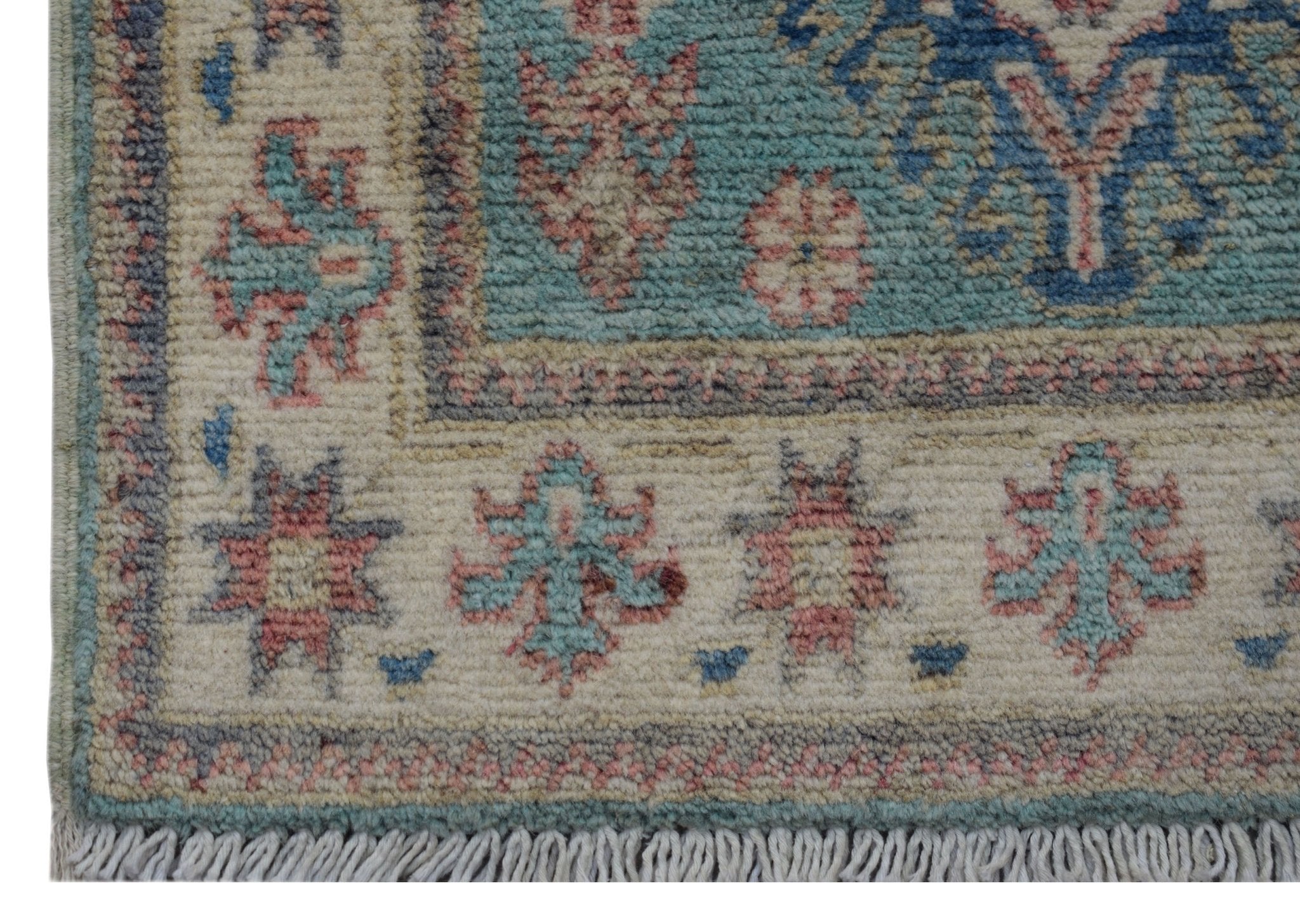 Handmade Mini Kazakh Rug | 88 x 54 cm | 2'10" x 1'9" - Najaf Rugs & Textile