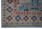 Handmade Mini Kazakh Rug | 88 x 64 cm | 2'11" x 2'1" - Najaf Rugs & Textile