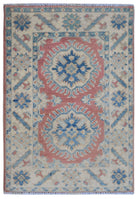 Handmade Mini Kazakh Rug | 89 x 60 cm | 2'11" x 1'11" - Najaf Rugs & Textile