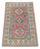 Handmade Mini Kazakh Rug | 90 x 60 cm | 2'11" x 2' - Najaf Rugs & Textile