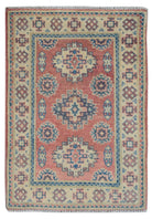 Handmade Mini Kazakh Rug | 90 x 60 cm | 2'11" x 2' - Najaf Rugs & Textile