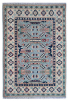 Handmade Mini Kazakh Rug | 93 x 62 cm | 3'1" x 2' - Najaf Rugs & Textile