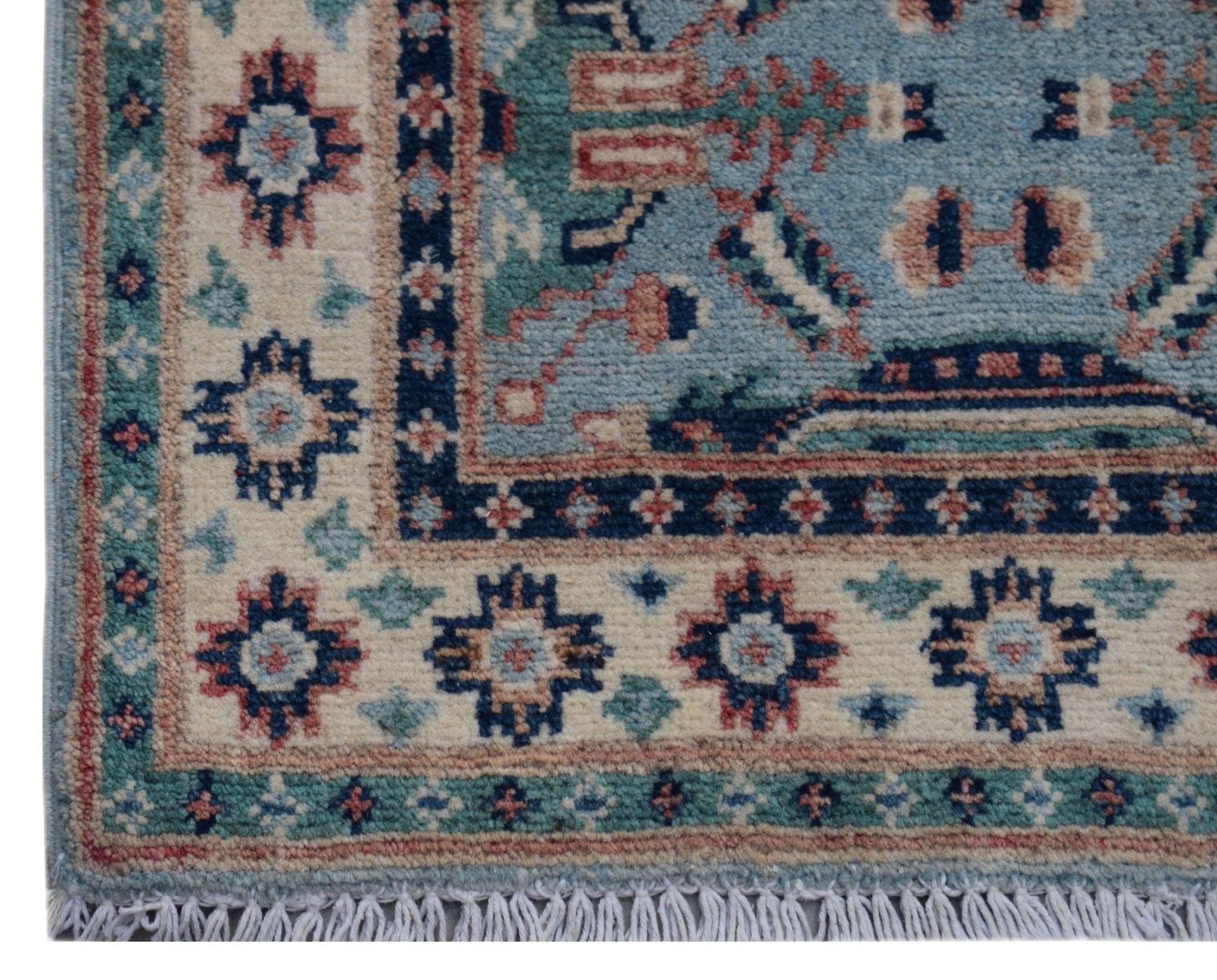 Handmade Mini Kazakh Rug | 93 x 62 cm | 3'1" x 2' - Najaf Rugs & Textile