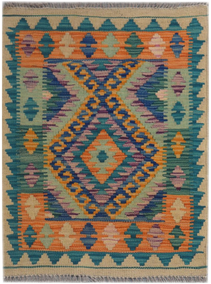 Handmade Mini Kilim Rug | 81 x 60 cm | 2'6" x 1'9" - Najaf Rugs & Textile