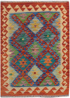 Handmade Mini Kilim Rug | 91 x 65 cm | 2'9" x 2'1" - Najaf Rugs & Textile