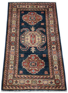 Handmade Mini Super Kazakh Rug | 105 x 62 cm | 3'5" x 2' - Najaf Rugs & Textile