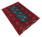 Handmade Mini Tekke Tukmen Sara Rug | 95 x 72 cm | 3'1" x 2'4" - Najaf Rugs & Textile