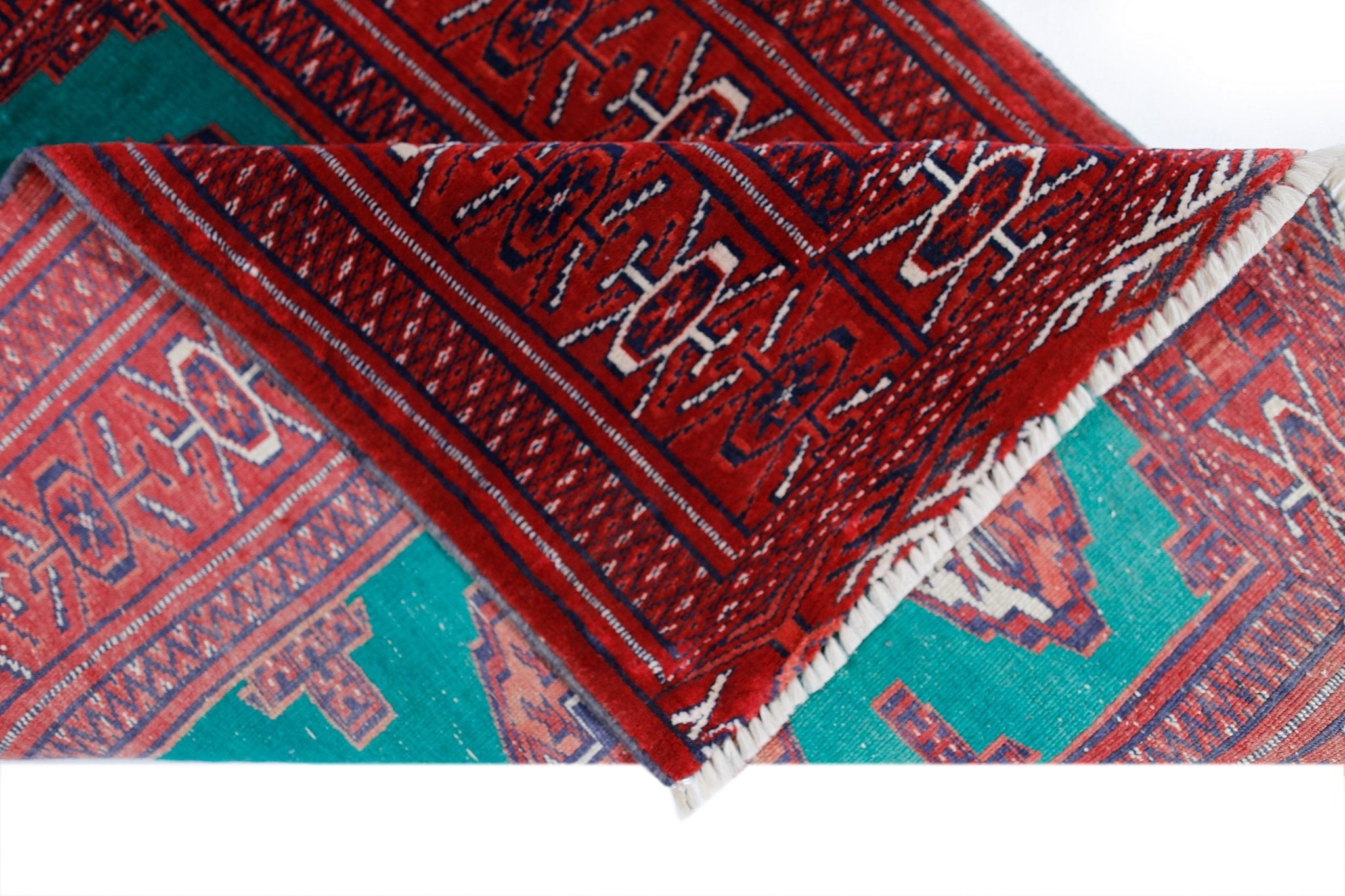 Handmade Mini Tekke Tukmen Sara Rug | 95 x 72 cm | 3'1" x 2'4" - Najaf Rugs & Textile