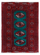 Handmade Mini Tekke Tukmen Sara Rug | 95 x 72 cm | 3'1" x 2'4" - Najaf Rugs & Textile