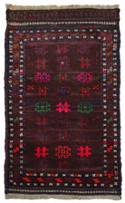 Handmade Mini Tribal Afghan Rug | 103 x 58 cm | 3'3" x 1'9" - Najaf Rugs & Textile