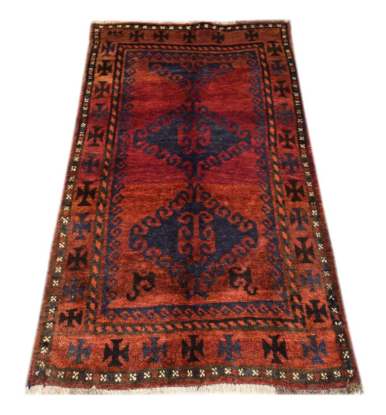 Handmade Mini Tribal Afghan Rug | 103 x 69 cm | 3'5" x 2'3" - Najaf Rugs & Textile