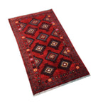 Handmade Mini Tribal Afghan Rug | 105 x 60 cm | 3'6" x 2' - Najaf Rugs & Textile