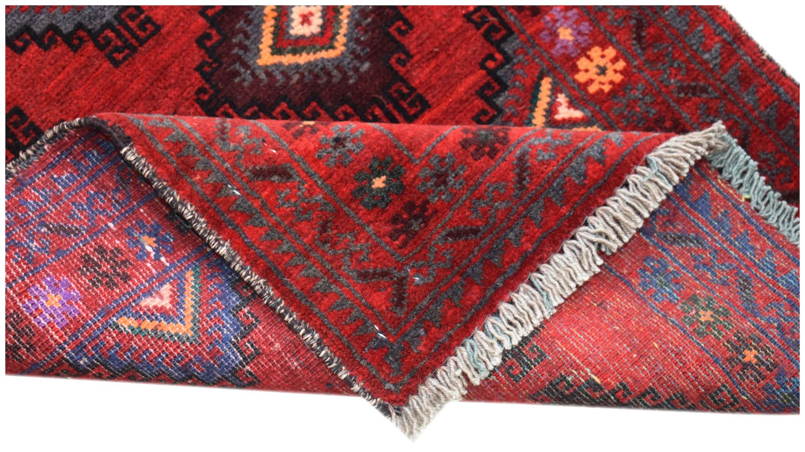 Handmade Mini Tribal Afghan Rug | 105 x 60 cm | 3'6" x 2' - Najaf Rugs & Textile