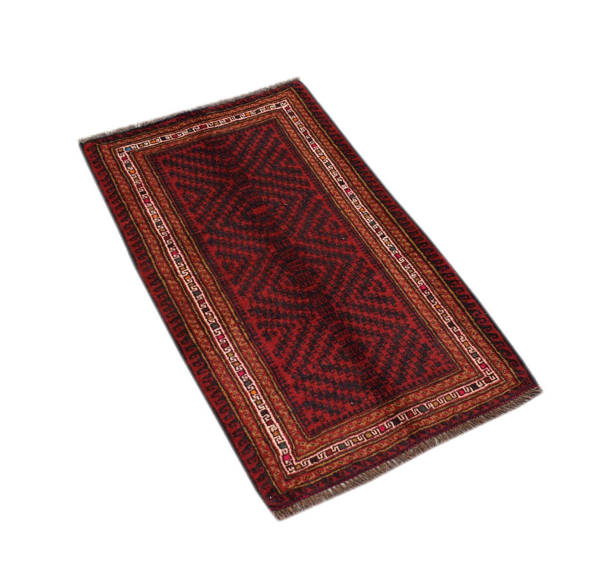 Handmade Mini Tribal Afghan Rug | 108 x 68 cm | 3'7" x 2'3" - Najaf Rugs & Textile