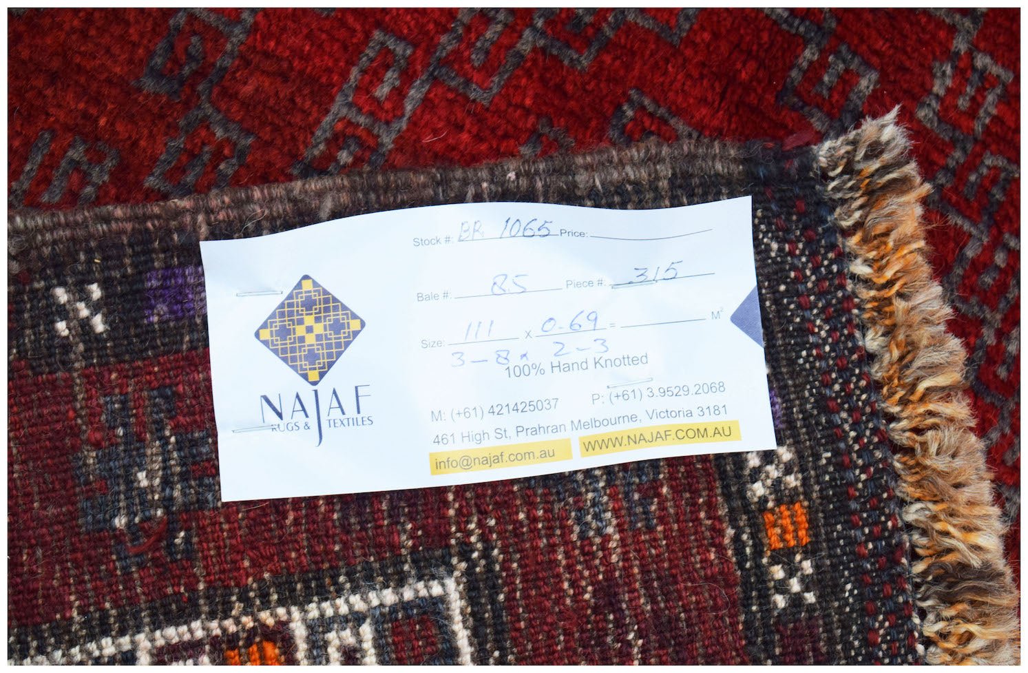 Handmade Mini Tribal Afghan Rug | 111 x 69 cm | 3'8" x 2'3" - Najaf Rugs & Textile