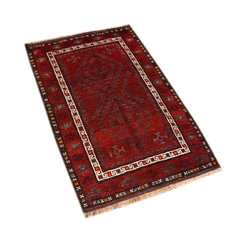 Handmade Mini Tribal Afghan Rug | 111 x 69 cm | 3'8" x 2'3" - Najaf Rugs & Textile