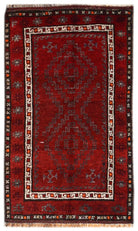 Handmade Mini Tribal Afghan Rug | 111 x 69 cm | 3'8" x 2'3" - Najaf Rugs & Textile