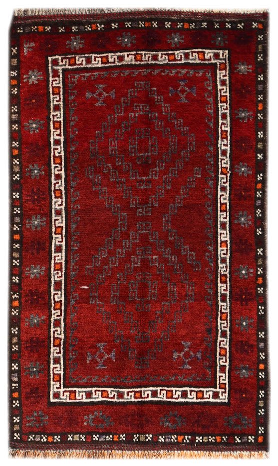 Handmade Mini Tribal Afghan Rug | 111 x 69 cm | 3'8" x 2'3" - Najaf Rugs & Textile