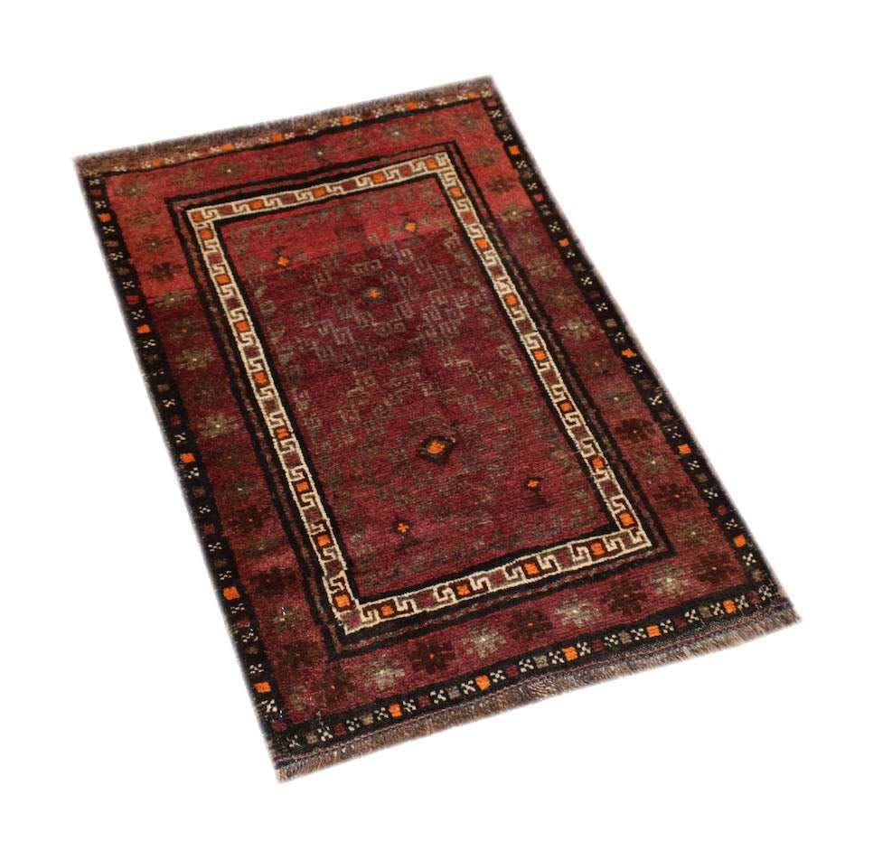 Handmade Mini Tribal Afghan Rug | 92 x 61 cm | 3' x 2' - Najaf Rugs & Textile