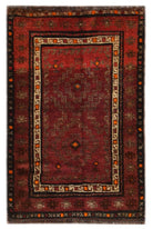 Handmade Mini Tribal Afghan Rug | 92 x 61 cm | 3' x 2' - Najaf Rugs & Textile