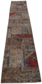 Handmade Patchwork Hallway Runner | 450 x 81 cm | 14'9" x 2'8" - Najaf Rugs & Textile