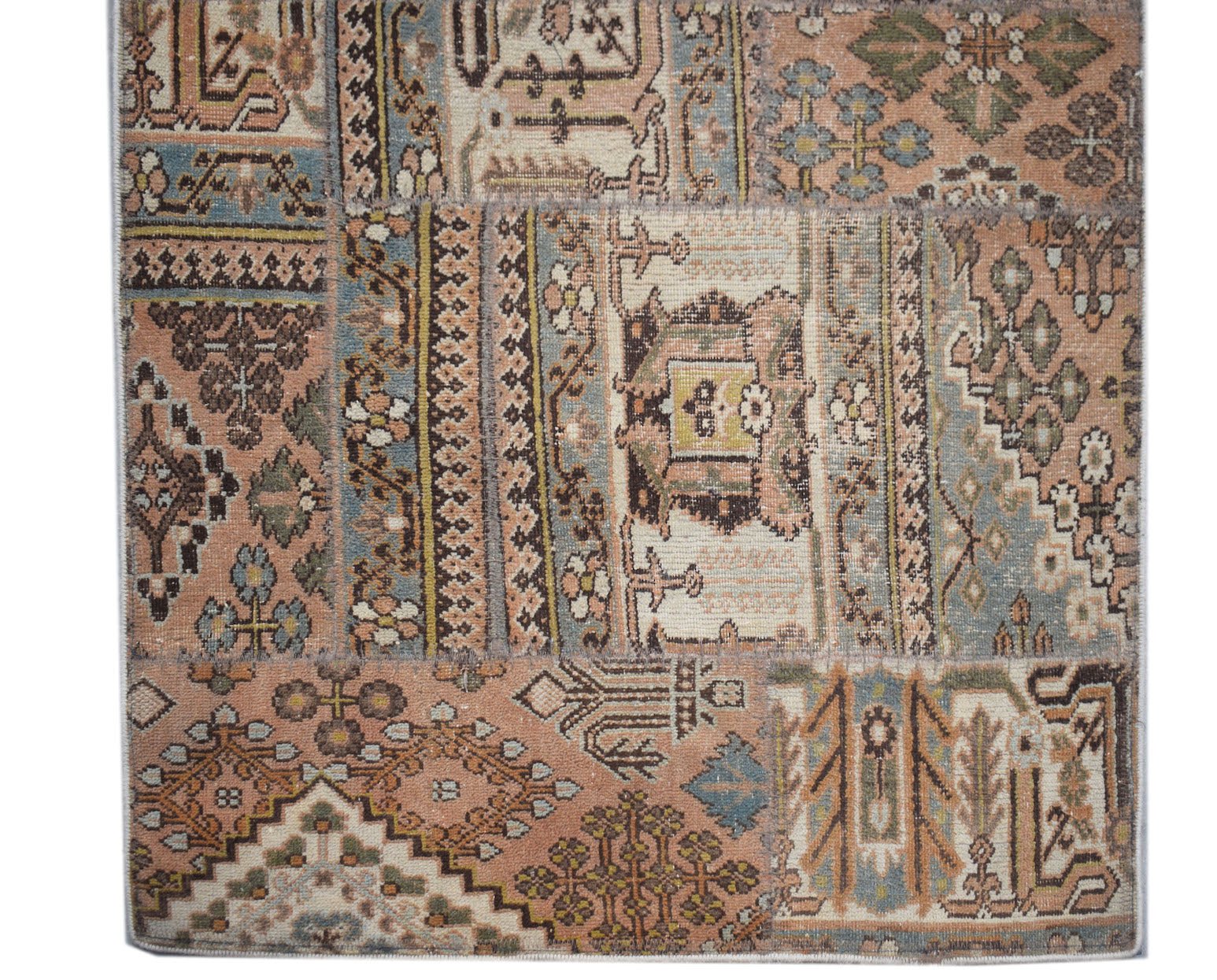 Handmade Patchwork Hallway Runner | 694 x 80 cm | 22'10" x 2'8" - Najaf Rugs & Textile