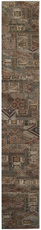 Handmade Patchwork Hallway Runner | 694 x 80 cm | 22'10" x 2'8" - Najaf Rugs & Textile