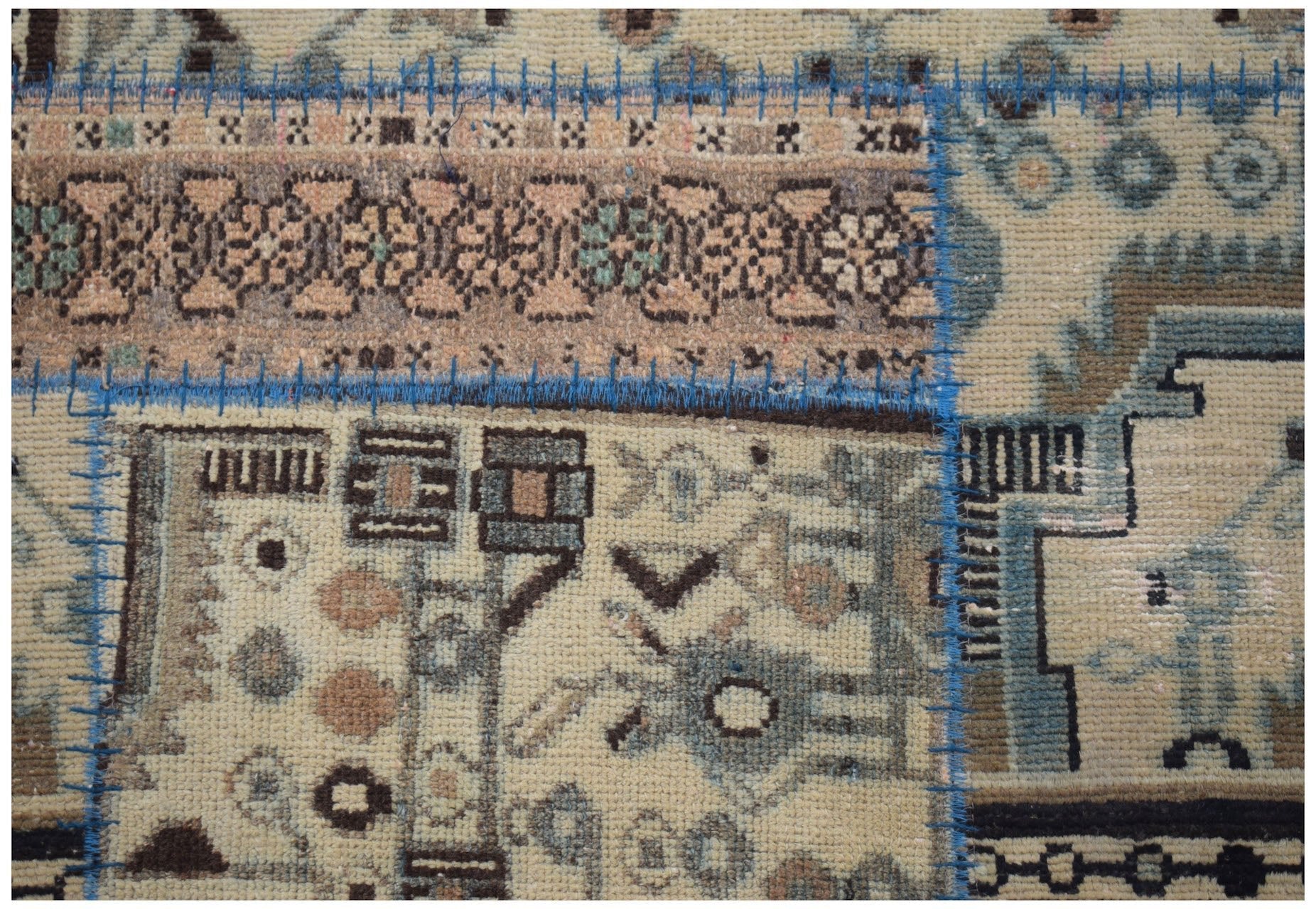 Handmade Patchwork Hallway Runner | 707 x 80 cm | 23'3" x 2'8" - Najaf Rugs & Textile