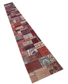 Handmade Patchwork Hallway Runner | 802 x 82 cm | 26'4" x 2'8" - Najaf Rugs & Textile