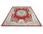 Handmade Silk Chinese Aubusson Rug | 269 x 178 cm | 8'10" x 5'10" - Najaf Rugs & Textile