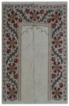 Handmade Silk & Cotton Uzbek Suzani | 202 x 130 cm - Najaf Rugs & Textile