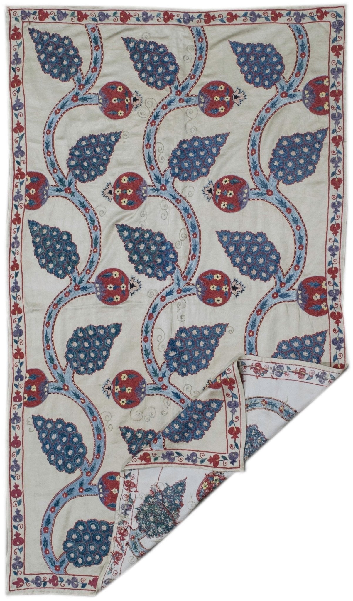 Handmade Silk Uzbek Suzani | 152 x 96 cm - Najaf Rugs & Textile