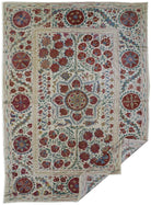 Handmade Silk Uzbek Suzani | 222 x 152 cm - Najaf Rugs & Textile