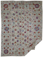 Handmade Silk Uzbek Suzani | 270 x 207 cm - Najaf Rugs & Textile